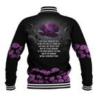 ANZAC Day Remembrance Baseball Jacket Purple Poppy We Will Remember Them