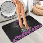 ANZAC Day Remembrance Bathroom Set Purple Poppy We Will Remember Them