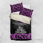 ANZAC Day Remembrance Bedding Set Purple Poppy We Will Remember Them