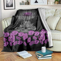 ANZAC Day Remembrance Blanket Purple Poppy We Will Remember Them