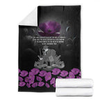 ANZAC Day Remembrance Blanket Purple Poppy We Will Remember Them