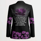ANZAC Day Remembrance Blazer Purple Poppy We Will Remember Them