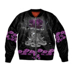 ANZAC Day Remembrance Bomber Jacket Purple Poppy We Will Remember Them