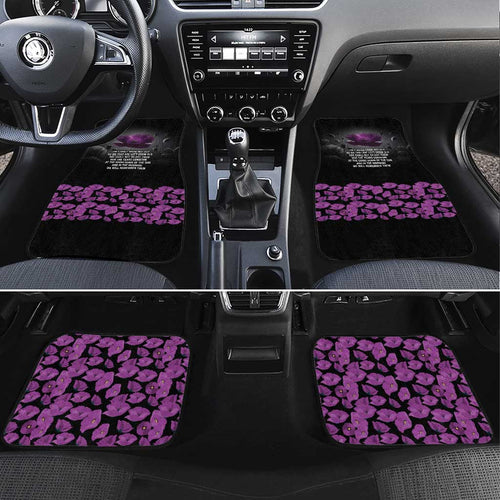 ANZAC Day Remembrance Car Mats Purple Poppy We Will Remember Them
