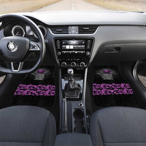 ANZAC Day Remembrance Car Mats Purple Poppy We Will Remember Them