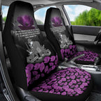 ANZAC Day Remembrance Car Seat Cover Purple Poppy We Will Remember Them