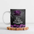 ANZAC Day Remembrance Ceramic Mug Purple Poppy We Will Remember Them