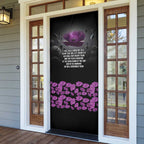ANZAC Day Remembrance Door Cover Purple Poppy We Will Remember Them
