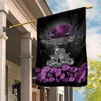 ANZAC Day Remembrance Garden Flag Purple Poppy We Will Remember Them