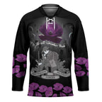 ANZAC Day Remembrance Hockey Jersey Purple Poppy We Will Remember Them