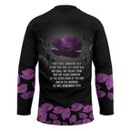 ANZAC Day Remembrance Hockey Jersey Purple Poppy We Will Remember Them