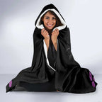 ANZAC Day Remembrance Hooded Blanket Purple Poppy We Will Remember Them