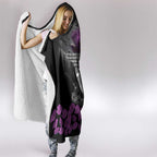 ANZAC Day Remembrance Hooded Blanket Purple Poppy We Will Remember Them