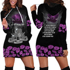 ANZAC Day Remembrance Hoodie Dress Purple Poppy We Will Remember Them