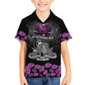 ANZAC Day Remembrance Kid Hawaiian Shirt Purple Poppy We Will Remember Them