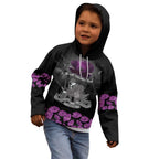 ANZAC Day Remembrance Kid Hoodie Purple Poppy We Will Remember Them