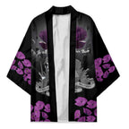 ANZAC Day Remembrance Kimono Purple Poppy We Will Remember Them
