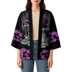 ANZAC Day Remembrance Kimono Purple Poppy We Will Remember Them