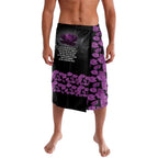 ANZAC Day Remembrance Lavalava Purple Poppy We Will Remember Them
