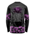 ANZAC Day Remembrance Long Sleeve Shirt Purple Poppy We Will Remember Them