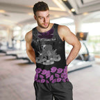 ANZAC Day Remembrance Men Tank Top Purple Poppy We Will Remember Them