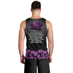 ANZAC Day Remembrance Men Tank Top Purple Poppy We Will Remember Them