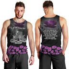 ANZAC Day Remembrance Men Tank Top Purple Poppy We Will Remember Them