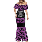 ANZAC Day Remembrance Mermaid Dress Purple Poppy We Will Remember Them