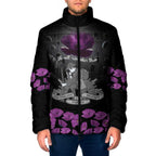 ANZAC Day Remembrance Padded Jacket Purple Poppy We Will Remember Them