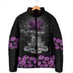 ANZAC Day Remembrance Padded Jacket Purple Poppy We Will Remember Them