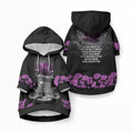 ANZAC Day Remembrance Pet Hoodie Purple Poppy We Will Remember Them