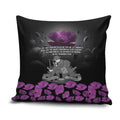 ANZAC Day Remembrance Pillow Cover Purple Poppy We Will Remember Them