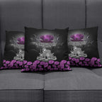 ANZAC Day Remembrance Pillow Cover Purple Poppy We Will Remember Them