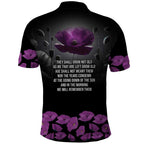 ANZAC Day Remembrance Polo Shirt Purple Poppy We Will Remember Them