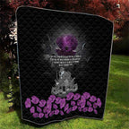 ANZAC Day Remembrance Quilt Purple Poppy We Will Remember Them