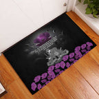 ANZAC Day Remembrance Rubber Doormat Purple Poppy We Will Remember Them