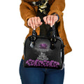ANZAC Day Remembrance Shoulder Handbag Purple Poppy We Will Remember Them