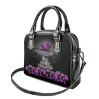 ANZAC Day Remembrance Shoulder Handbag Purple Poppy We Will Remember Them