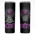 ANZAC Day Remembrance Skinny Tumbler Purple Poppy We Will Remember Them