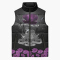 ANZAC Day Remembrance Sleeveless Puffer Jacket Purple Poppy We Will Remember Them