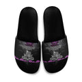 ANZAC Day Remembrance Slide Sandals Purple Poppy We Will Remember Them