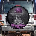 ANZAC Day Remembrance Spare Tire Cover Purple Poppy We Will Remember Them