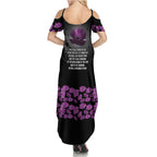 ANZAC Day Remembrance Summer Maxi Dress Purple Poppy We Will Remember Them