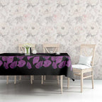 ANZAC Day Remembrance Tablecloth Purple Poppy We Will Remember Them