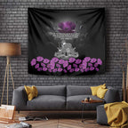 ANZAC Day Remembrance Tapestry Purple Poppy We Will Remember Them