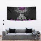 ANZAC Day Remembrance Tapestry Purple Poppy We Will Remember Them