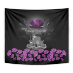 ANZAC Day Remembrance Tapestry Purple Poppy We Will Remember Them