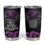 ANZAC Day Remembrance Tumbler Cup Purple Poppy We Will Remember Them