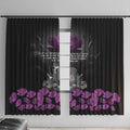 ANZAC Day Remembrance Window Curtain Purple Poppy We Will Remember Them