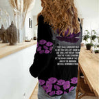 ANZAC Day Remembrance Women Casual Shirt Purple Poppy We Will Remember Them